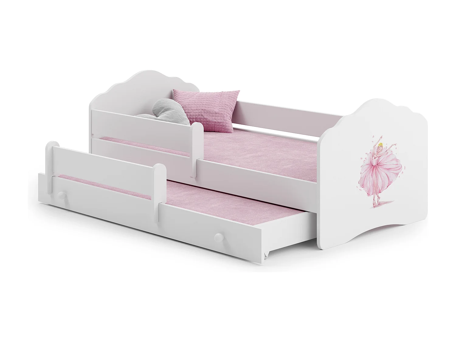 Cama dupla 160 x 80 com colchões e estrados incluídos Kobi Wave Princess in the Crown