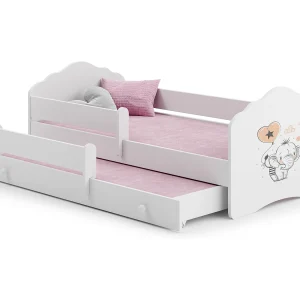 Cama dupla 160 x 80 com colchões e estrados incluídos Kobi Wave Elephant Cama dupla 160 x 80 com colchões e estrados incluídos Kobi Wave Elephant