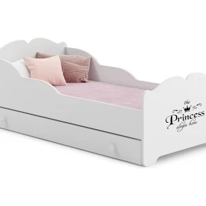 Cama de criança 160 x 80 com gaveta, colchão e estrado incluídos Kobi Anna Princess Cama de criança 160 x 80 com gaveta, colchão e estrado incluídos Kobi Anna Princess