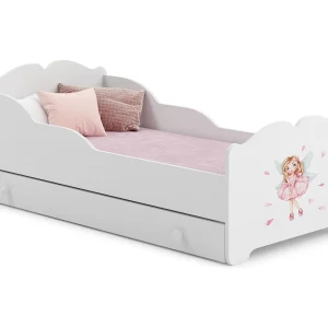 Cama de criança 160 x 80 com gaveta, colchão e estrado incluídos Kobi Anna Girl with Wings Cama de criança 160 x 80 com gaveta, colchão e estrado incluídos Kobi Anna Girl with Wings