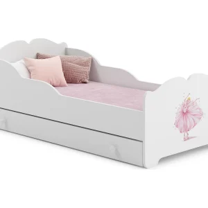 Cama de criança 160 x 80 com gaveta, colchão e estrado incluídos Kobi Anna Princess in the Crown Cama de criança 160 x 80 com gaveta, colchão e estrado incluídos Kobi Anna Princess in the Crown