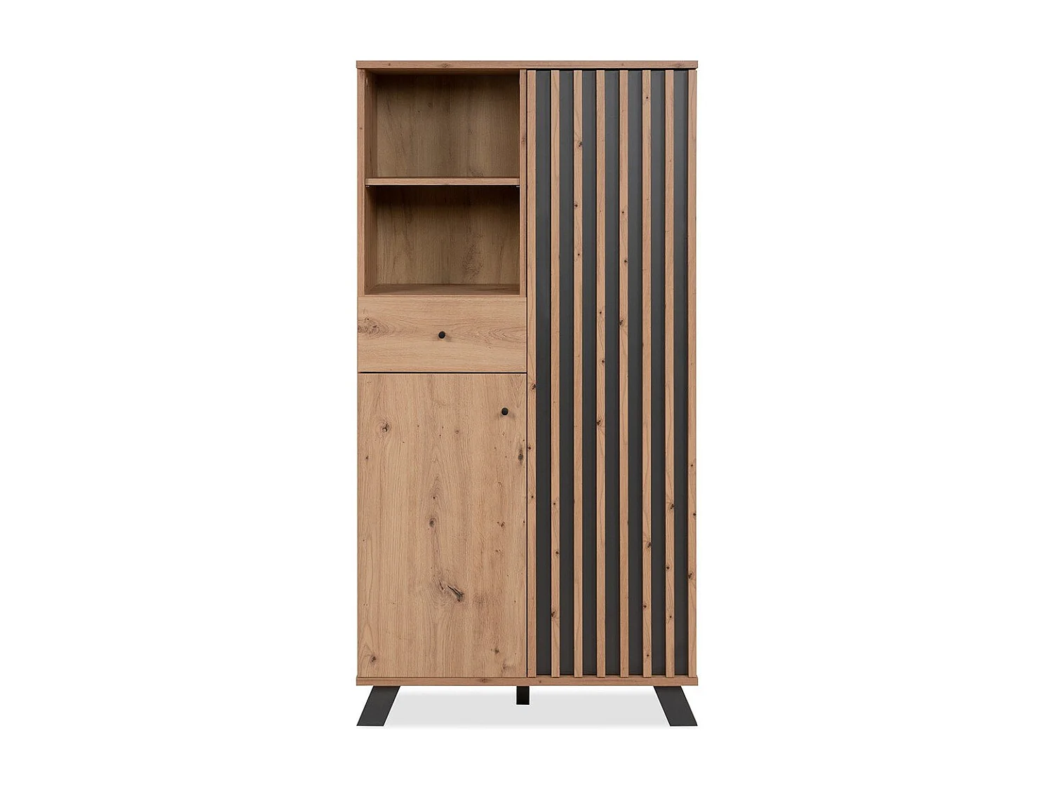 Buffet met 2 deuren, 2 vakken en 1 lade H156 cm - LUBLIN
