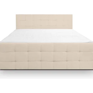 Boxspringbed NATALIE met 2 bedbakken, gestoffeerd bed Afmetingen: 180×200, kleur: beige, veloursstof, tweepersoonsbed met Bonell-matras incl. topper Boxspringbed NATALIE met 2 bedbakken, gestoffeerd bed Afmetingen: 180×200, kleur: beige, veloursstof, tweepersoonsbed met Bonell-matras incl. topper