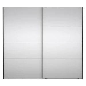 Catania schuifdeurkast 2 deuren met spiegel 245x220cm mat zwart. Catania schuifdeurkast 2 deuren met spiegel 245x220cm mat zwart.