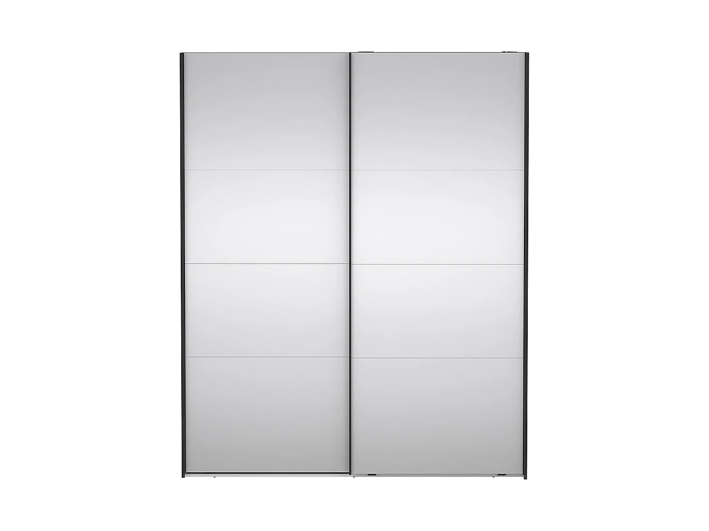 Catania schuifdeurkast 2 deuren met spiegel 180x220cm mat grijs.