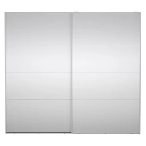 Catania schuifdeurkast 2 deuren met spiegel 245x220cm wit. Catania schuifdeurkast 2 deuren met spiegel 245x220cm wit.