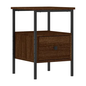 Broadlands  Nachtkastje 34x36x50 cm bewerkt hout bruin eikenkleur
