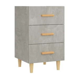 Cash Nachtkastje 40x40x66 cm bewerkt hout betongrijs Cash Nachtkastje 40x40x66 cm bewerkt hout betongrijs