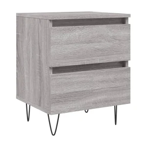 Charlie Cole Nachtkastje 40x35x50 cm bewerkt hout grijs sonoma eikenkleurig Charlie Cole Nachtkastje 40x35x50 cm bewerkt hout grijs sonoma eikenkleurig