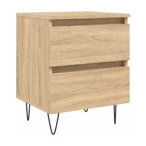 Charlie Cole  Nachtkastje 40x35x50 cm bewerkt hout sonoma eikenkleurig