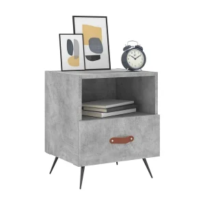 Cala Nachtkastjes 2 st 40x35x47,5 cm bewerkt hout betongrijs Cala Nachtkastjes 2 st 40x35x47,5 cm bewerkt hout betongrijs