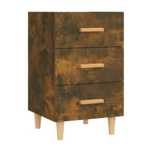 Cash Nachtkastje 40x40x66 cm bewerkt hout gerookt eikenkleurig Cash Nachtkastje 40x40x66 cm bewerkt hout gerookt eikenkleurig