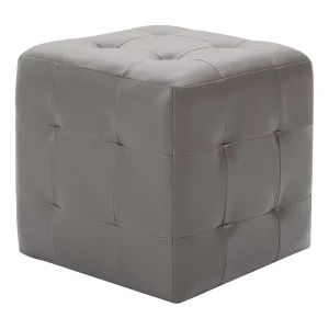 Cæcilie Nachtkastjes 2 st 30x30x30 cm kunstleer grijs Cæcilie Nachtkastjes 2 st 30x30x30 cm kunstleer grijs