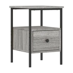 Broadlands  Nachtkastje 34x36x50 cm bewerkt hout grijs sonoma eikenkleurig
