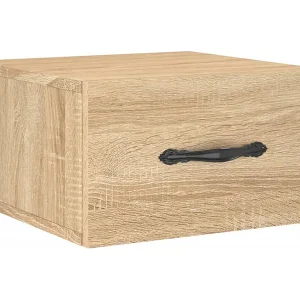 Carbon Hill Nachtkastje wandgemonteerd 35x35x20 cm sonoma eikenkleurig Carbon Hill Nachtkastje wandgemonteerd 35x35x20 cm sonoma eikenkleurig