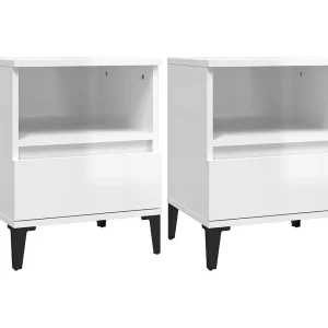 Centennial Nachtkastjes 2 st 40x35x50 cm hoogglans wit Centennial Nachtkastjes 2 st 40x35x50 cm hoogglans wit