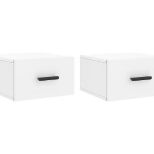 Cataula Nachtkastjes 2 st wandgemonteerd 35x35x20 cm wit Cataula Nachtkastjes 2 st wandgemonteerd 35x35x20 cm wit