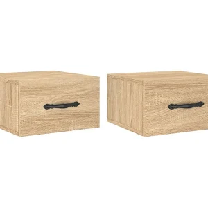 Carbon Hill Nachtkastjes 2 st wandgemonteerd 35x35x20 cm sonoma eikenkleur Carbon Hill Nachtkastjes 2 st wandgemonteerd 35x35x20 cm sonoma eikenkleur