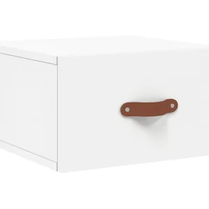 Brackettville  Nachtkastje wandgemonteerd 35x35x20 cm wit