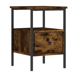 Broadlands  Nachtkastje 34x36x50 cm bewerkt hout gerookt eikenkleurig