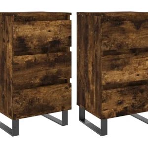 Boxtel Nachtkastjes 2 st 40x35x69 cm bewerkt hout gerookt eikenkleurig Boxtel Nachtkastjes 2 st 40x35x69 cm bewerkt hout gerookt eikenkleurig