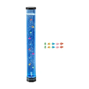 Bubbellamp SucceBuy met 10 Zwevende Vissen, 1 m, 16 Kleurveranderende Lichteffecten, Sfeerlamp voor Slaapkamer, Woonkamer