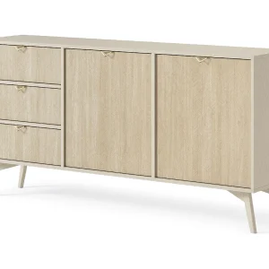 Buffetkast in hout gelaagd 2 deuren en 3 laden, 158×80 cm Buffetkast in hout gelaagd 2 deuren en 3 laden, 158×80 cm