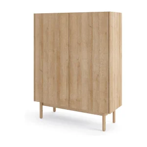 Buffet 2 deuren en houten lamellen 97×122 cm Buffet 2 deuren en houten lamellen 97×122 cm