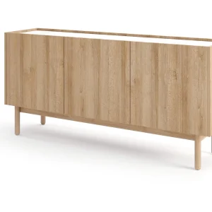Buffet 3 deuren in hout lamellen 144×68 cm Buffet 3 deuren in hout lamellen 144×68 cm