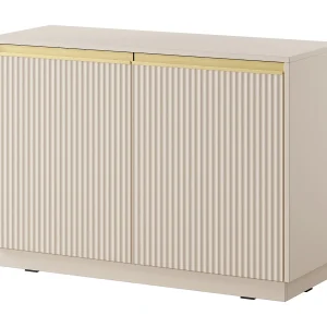Buffet 2 deuren en bois lamellé beige 104×72 cm Buffet 2 deuren en bois lamellé beige 104×72 cm