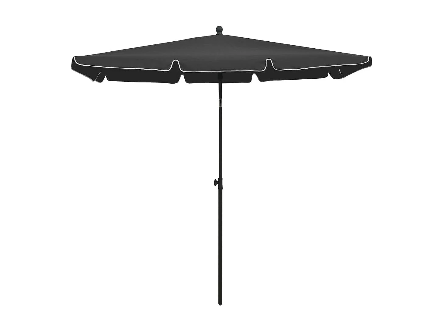 Caylan Parasol met paal 210x140 cm antracietkleurig