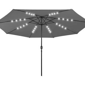 Brintir  Parasol met LED-verlichting 400 cm antracietkleurig