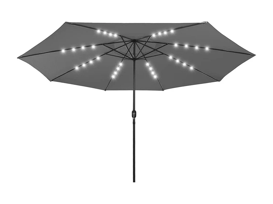 Brintir Parasol met LED-verlichting 400 cm antracietkleurig