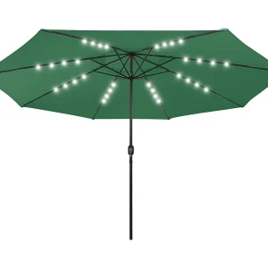 Brintir  Parasol met LED-verlichting 400 cm groen