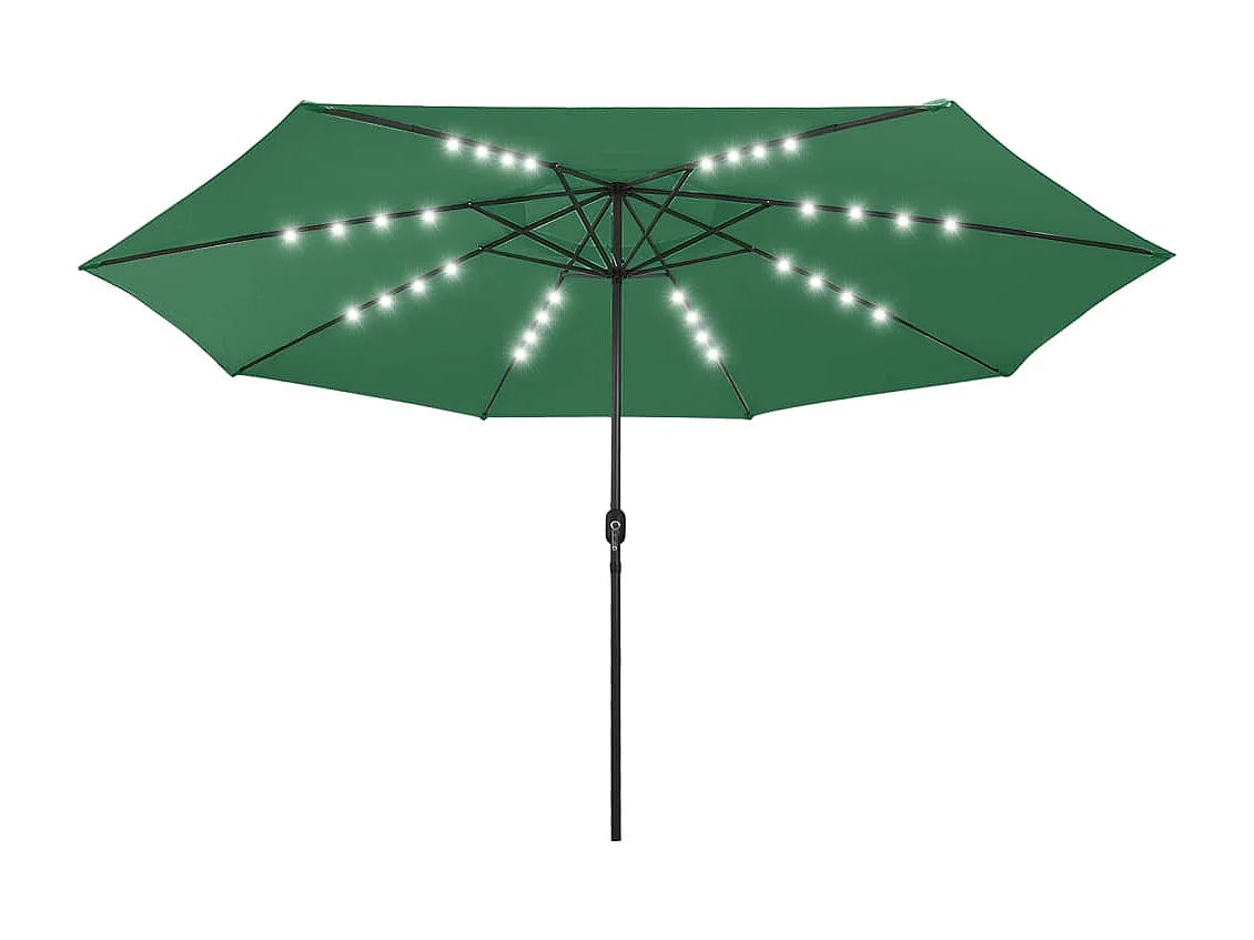 Brintir Parasol met LED-verlichting 400 cm groen