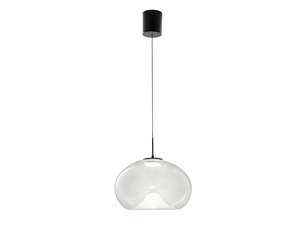 Brena - Transparante enkele hanglamp van Fabas Luce - Dimbare 14W LED - Plafondlamp - Diameter 33cm