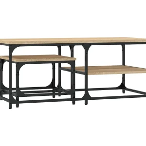Boyd 2-delige Tafeltjesset bewerkt hout sonoma eikenkleurig Boyd 2-delige Tafeltjesset bewerkt hout sonoma eikenkleurig
