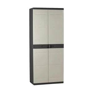 Buitenkast Titanium Zwart 2 Deuren 4 Verstelbare Planken 70 x 176 cm Buitenkast Titanium Zwart 2 Deuren 4 Verstelbare Planken 70 x 176 cm