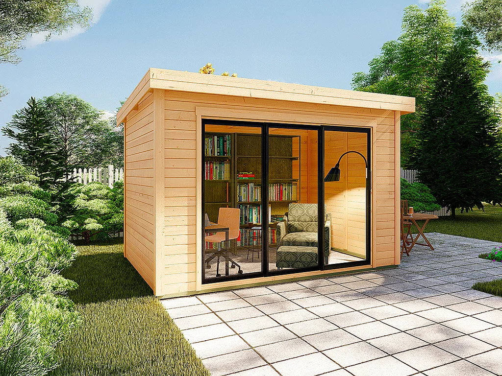 Houten tuinstudio/tuinkantoor 10,7 m² - Dikte 28 mm - CANOPIA