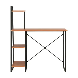 Brynsi  Bureau met schappen 102x50x117 cm zwart en bruin