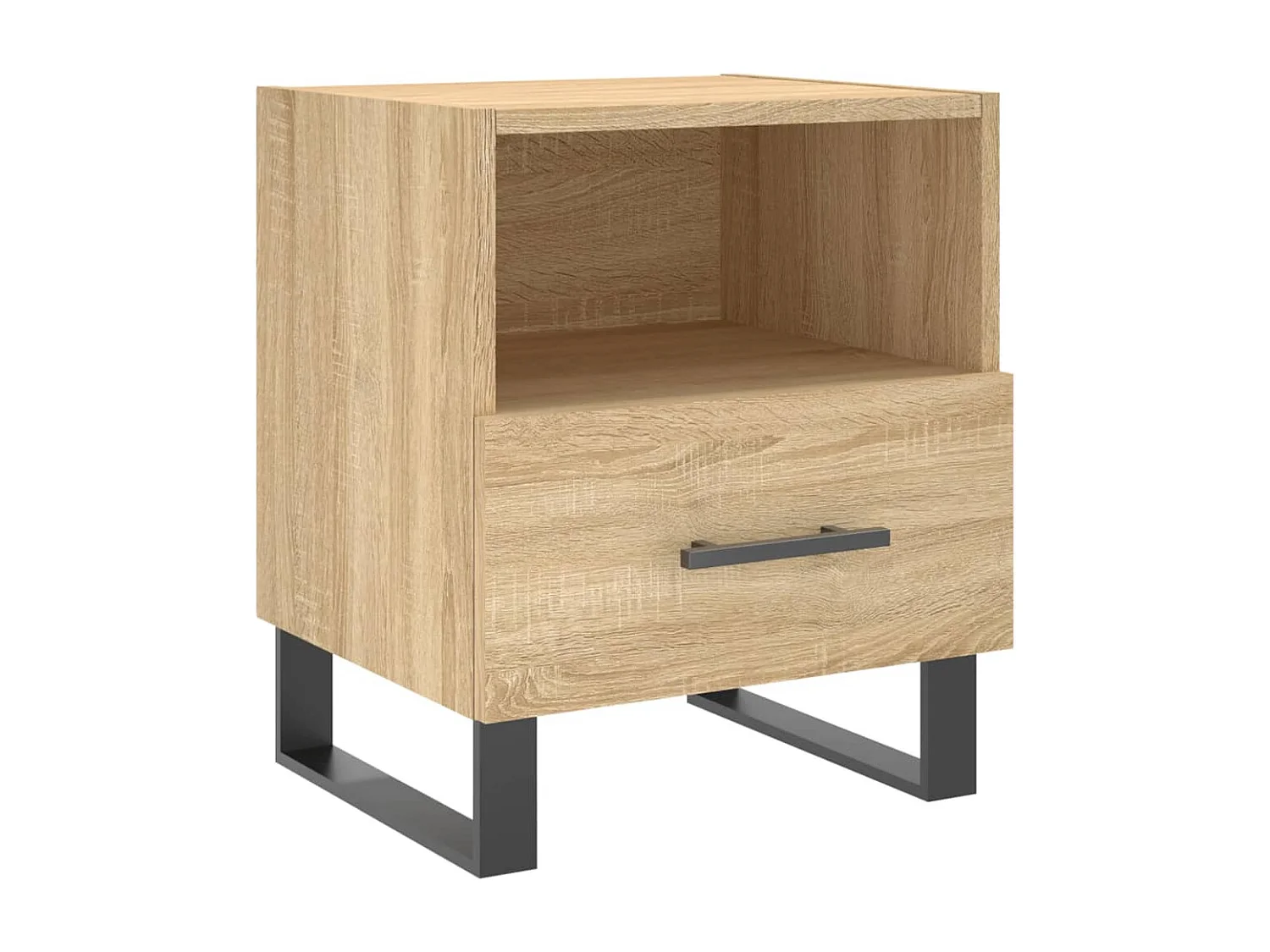 Bruni Nachtkastje 40x35x47,5 cm bewerkt hout sonoma eikenkleurig