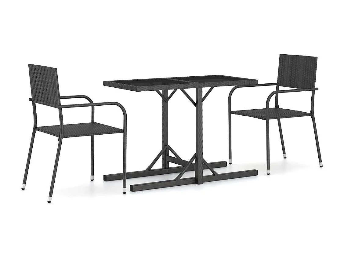 Brinal 3-delige Tuinset zwart