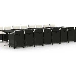 Browns Mills 17-delige Tuinset met kussens poly rattan zwart Browns Mills 17-delige Tuinset met kussens poly rattan zwart