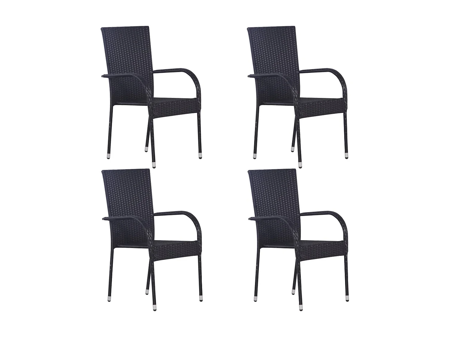 Carroll 5-delige Tuinset poly rattan zwart