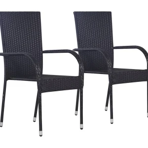 Carroll 3-delige Tuinset poly rattan zwart Carroll 3-delige Tuinset poly rattan zwart