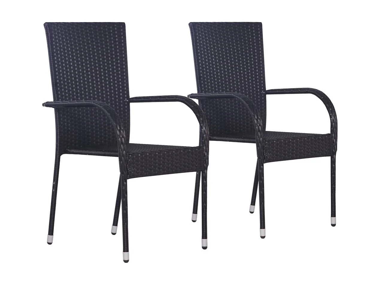 Carroll 3-delige Tuinset poly rattan zwart