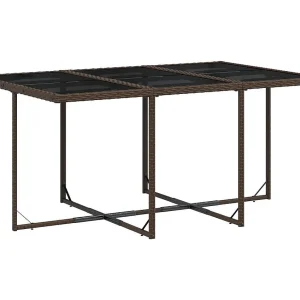 Brienne 11-delige Tuinset met kussens poly rattan bruin Brienne 11-delige Tuinset met kussens poly rattan bruin