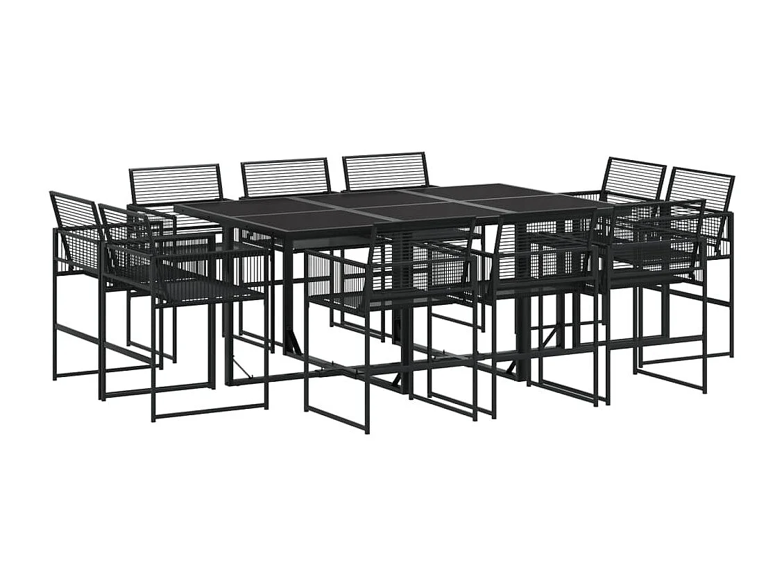 Bucksport 11-delige Tuinset poly rattan zwart