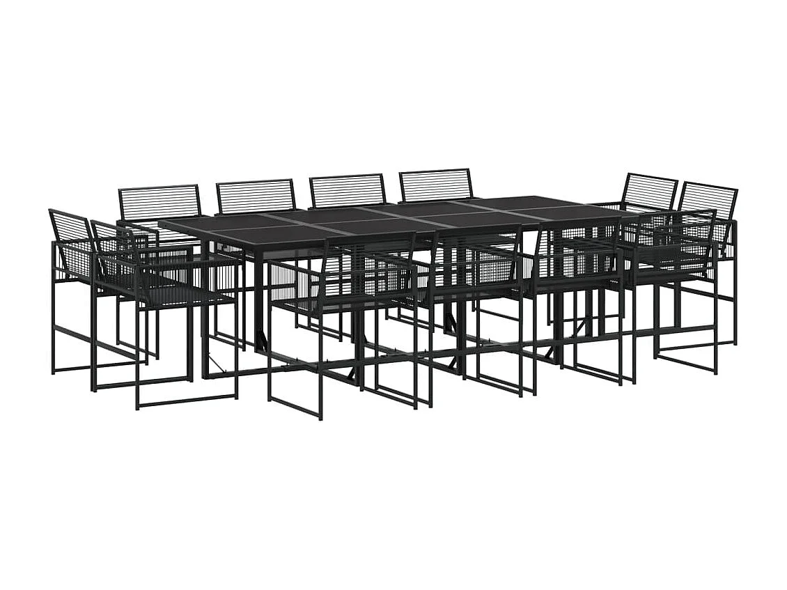 Bucksport 13-delige Tuinset poly rattan zwart