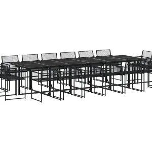 Bucksport 17-delige Tuinset poly rattan zwart Bucksport 17-delige Tuinset poly rattan zwart